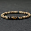 Bracelet Tibetain Oeil du Tigre en Bois