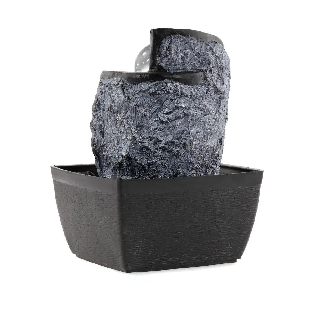Fontaine à eau zen avec boule en résine, pompe à circuit fermé incluse