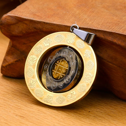 Amulette Bouddhiste Om Or Rond