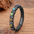 Bracelet 7 Chakra en Cuir