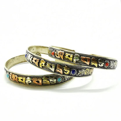 Bracelet Manchette Mantra Tibétain