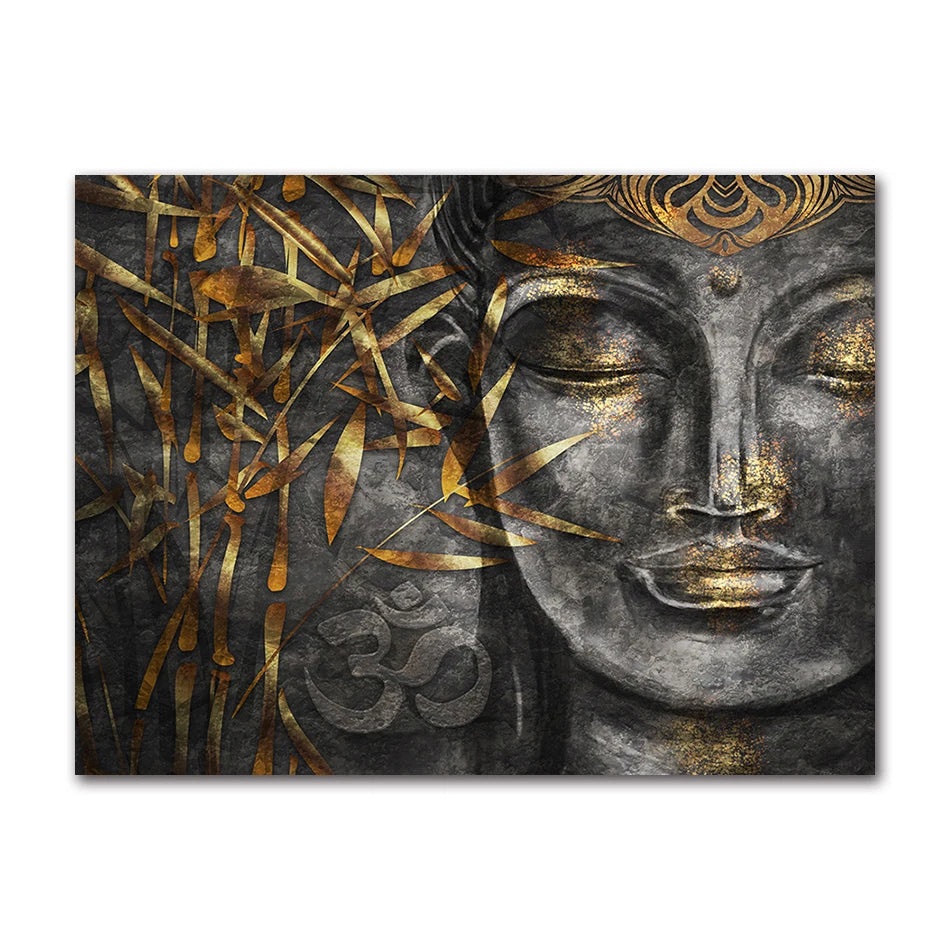 Poster Bouddha souriant emballage protection transport roulé