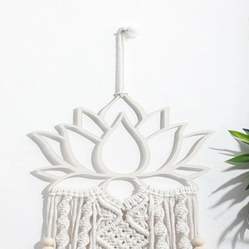 Attrape Reve Fleur de Lotus Macramé