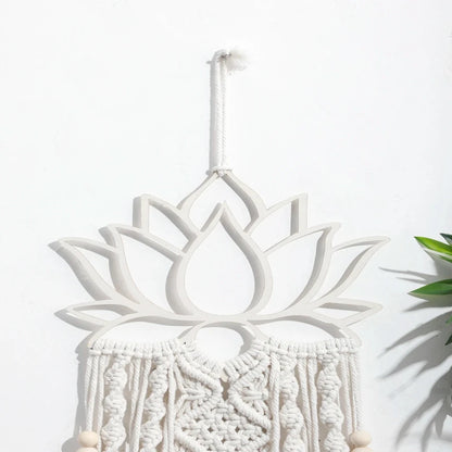 Attrape Reve Fleur de Lotus Macramé