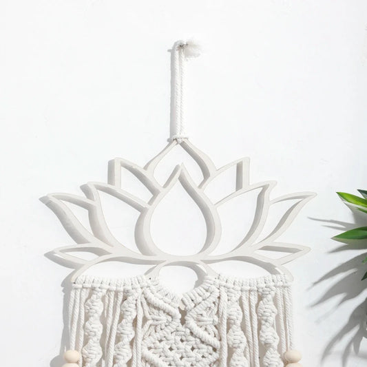 Attrape Reve Fleur de Lotus Macramé