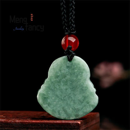 Pendentif Bouddha Double Relief en Jade