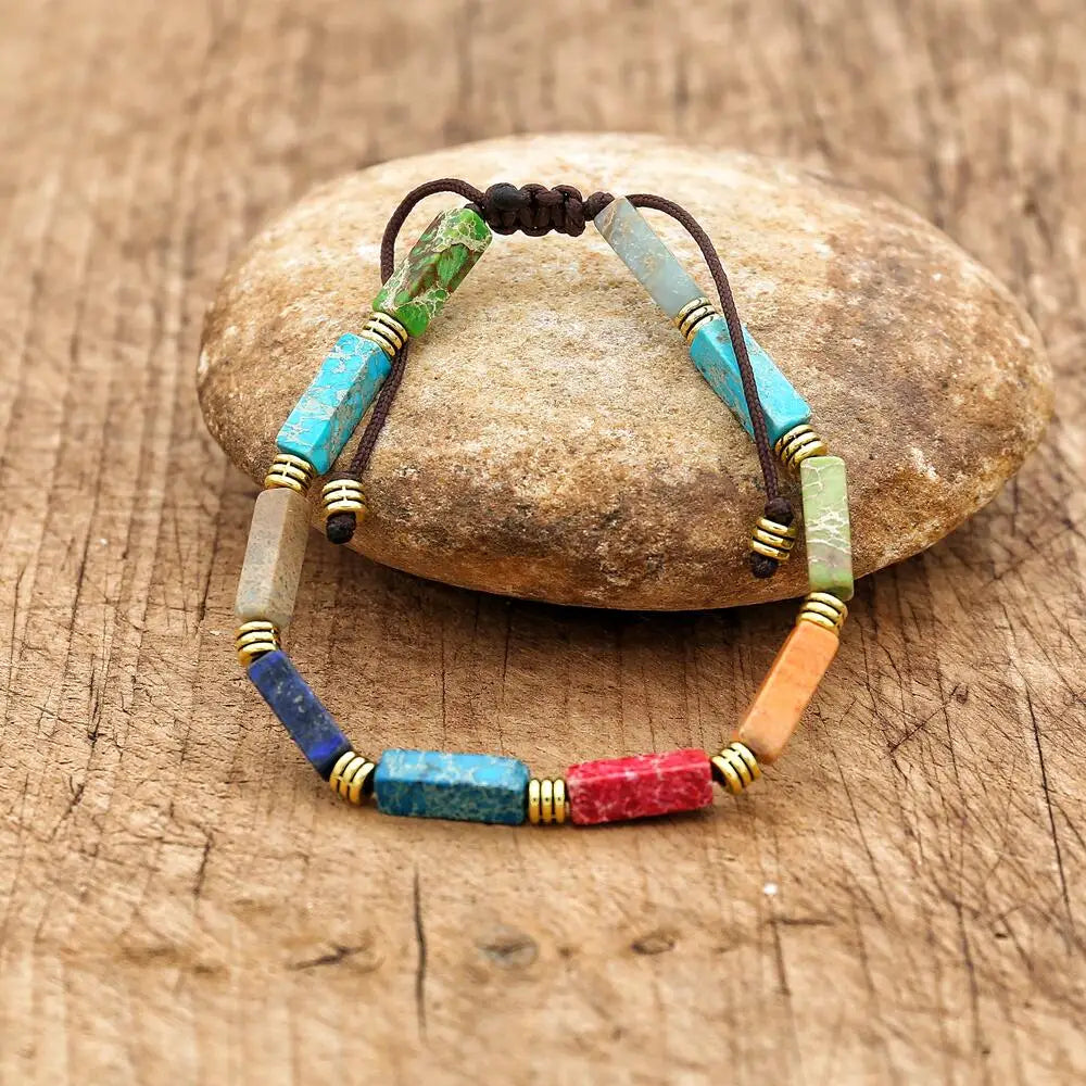 Bracelet 7 Chakras Femme Pierres Naturelles