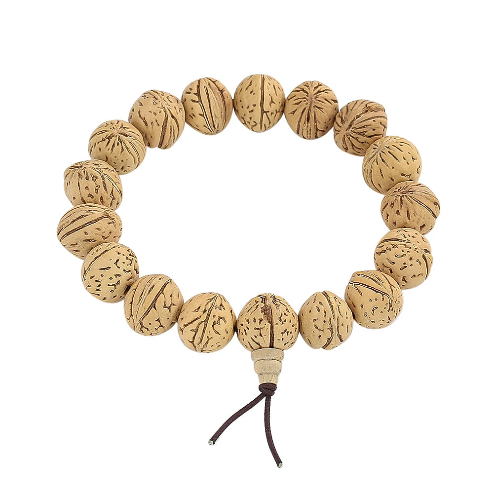 Bracelet Mala Bouddhiste en Noix de Montagne