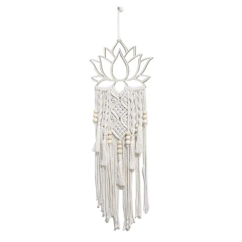Attrape Reve Fleur de Lotus Macramé