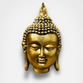 Statue de tête de Bouddha dorée