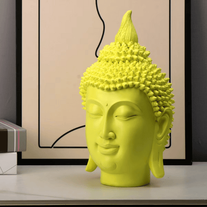 Tête de Bouddha colorée