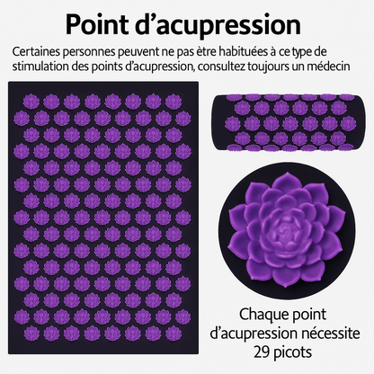 Tapis de Yoga d'acupression Fleur de Lotus