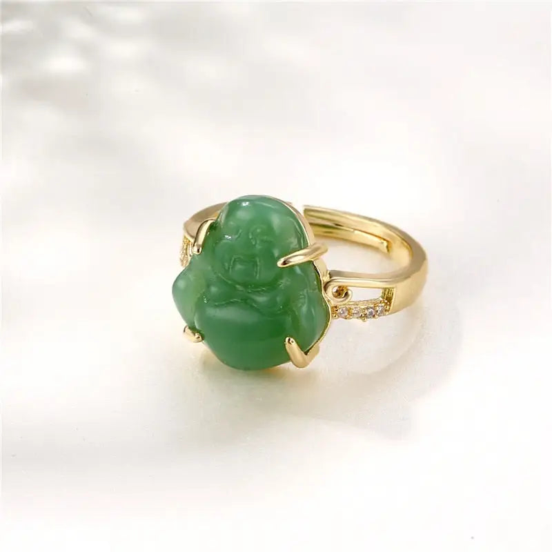 Bague Bouddha (Pierre Jade)
