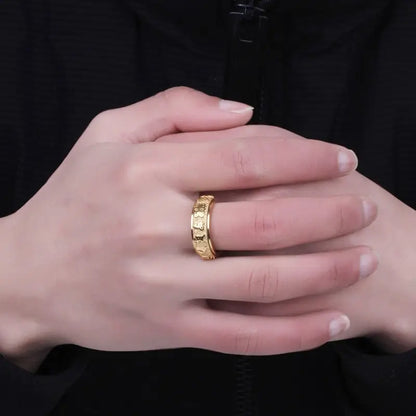 Bague Mantra Bouddhiste Or