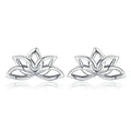 boucle d'oreille fleur de lotus argent