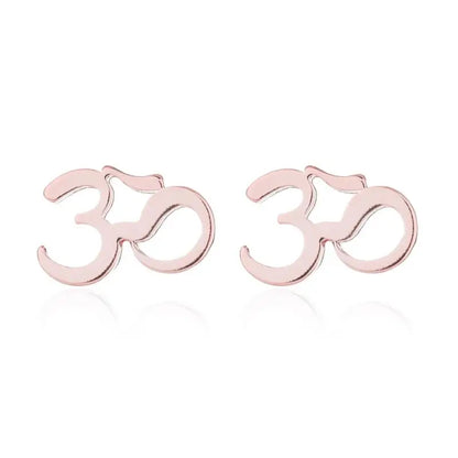 Boucle d’Oreille Om - Or Rose
