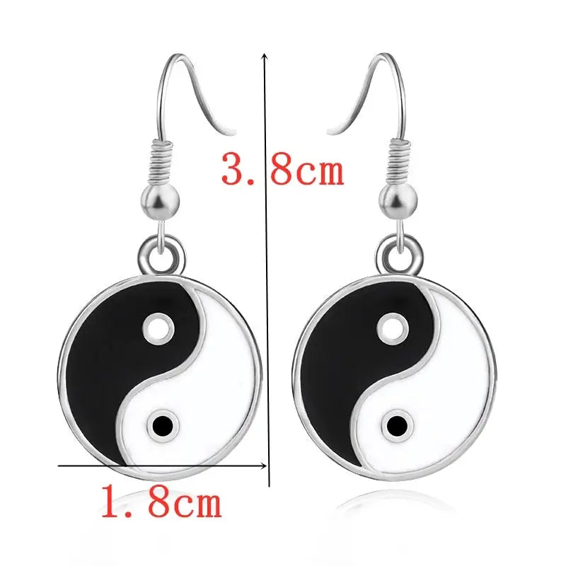 Boucle d’oreille yin yang