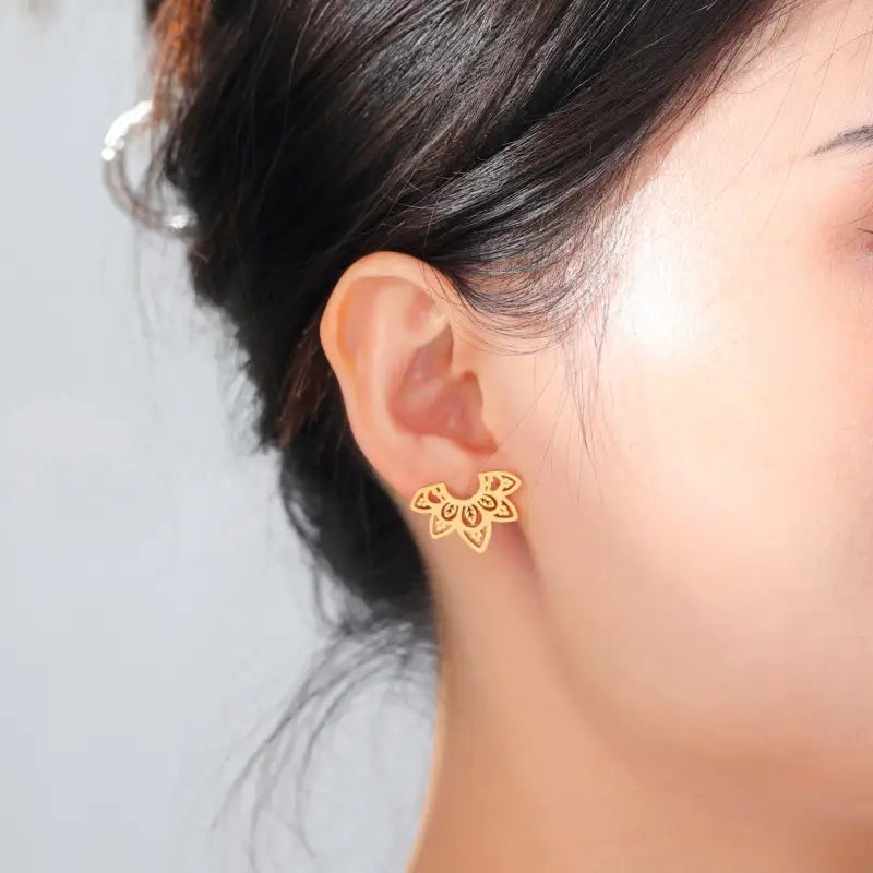 Boucles d’oreilles Bohème fleur de lotus