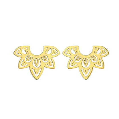 Boucles d’oreilles Bohème fleur de lotus - Or