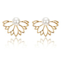Boucles d'oreilles fleur de lotus Perle