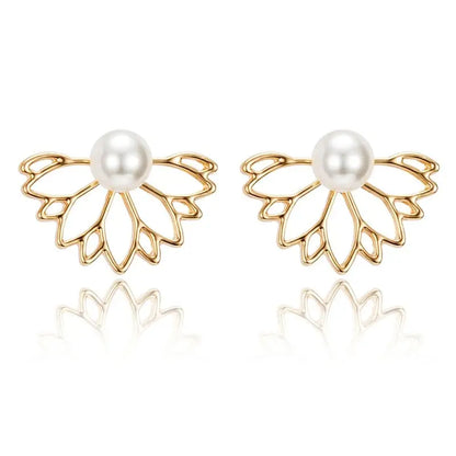 Boucles d’oreilles fleur de lotus Perle - Or