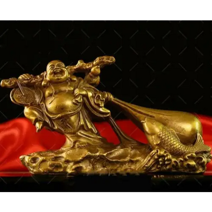 Bouddha Rieur Sac d’Or - 18x4.5x11cm