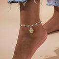 Bracelet de cheville Hamsa