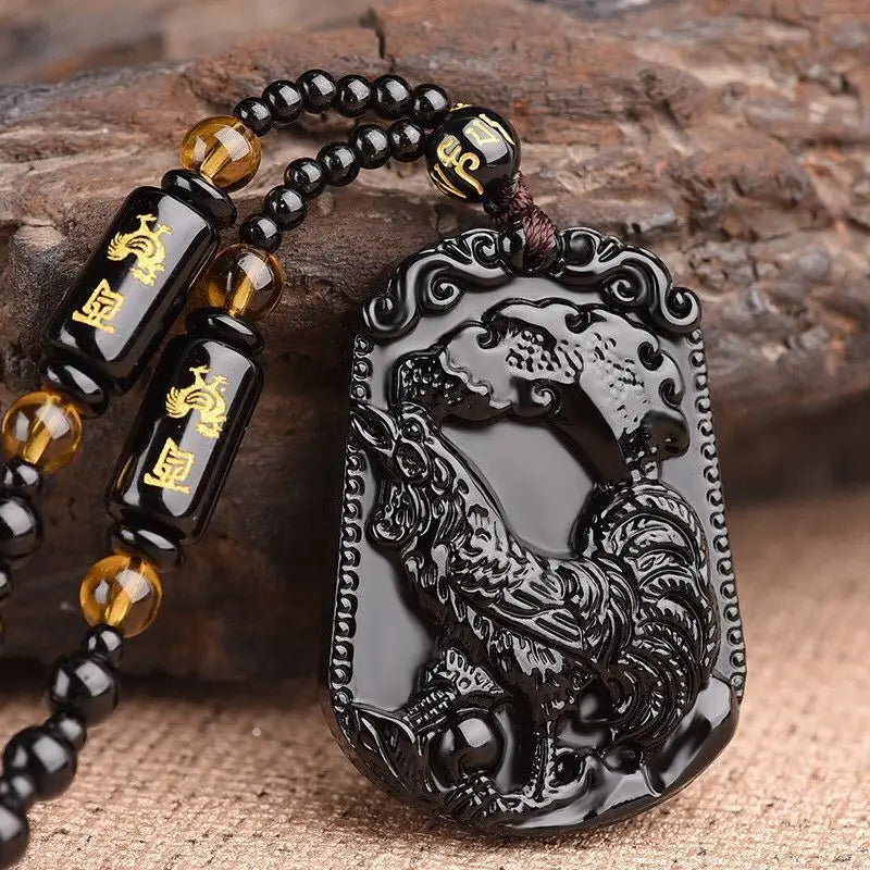 Collier Bouddha rieur Noir