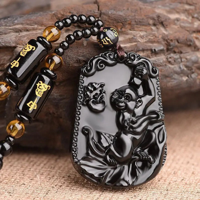 Collier Bouddha rieur Noir