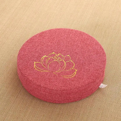 Coussin de méditation fleur de lotus dorée - Rose / 40X6 CM