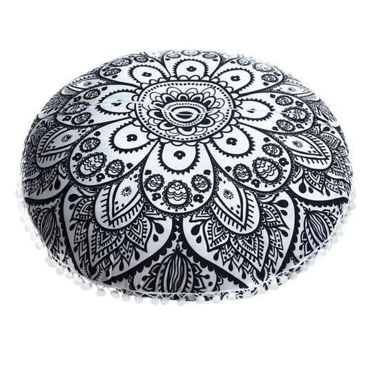 Coussin de méditation Mandala - Noir