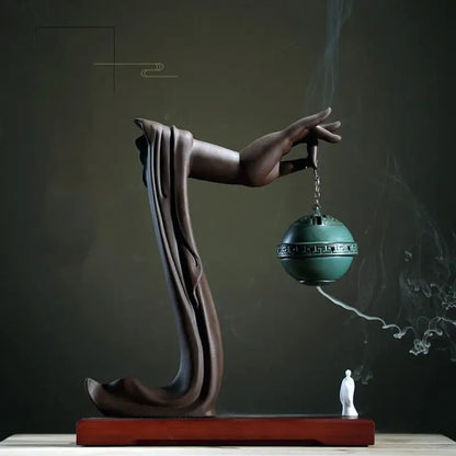 Fontaine à encens Prière bouddhiste - Vert