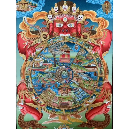 Grand Tableau Bouddhiste Thangka - PF13878 / 90x135CM NO