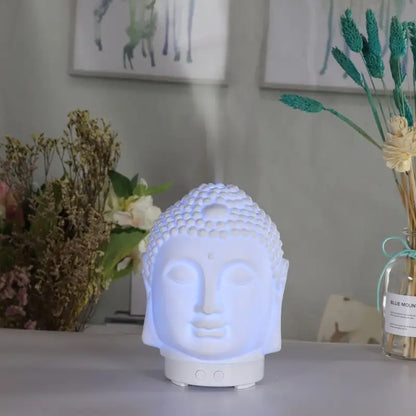 Humidificateur d’air tête de Bouddha - Bois Blanc