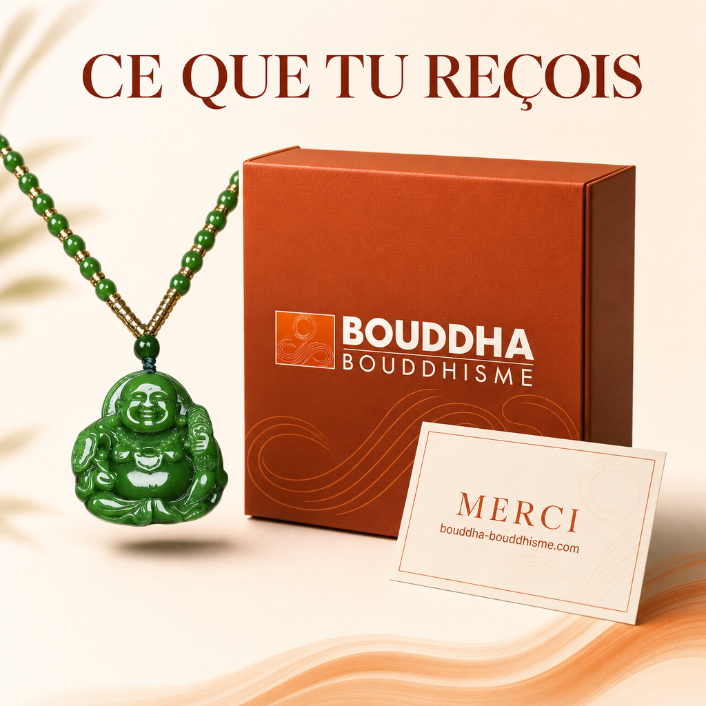 Pendentif en Jade Bouddha : packaging concept (non contractuel)