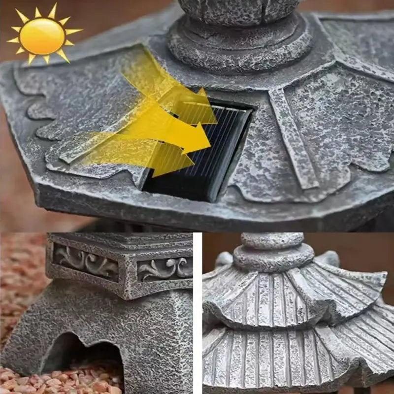 Lanterne Asiatique Solaire de Pagode