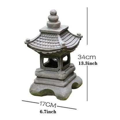 Lanterne Asiatique Solaire de Pagode - Quadrilatère