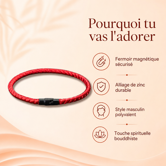 Bracelet Homme Rouge : benefices cles