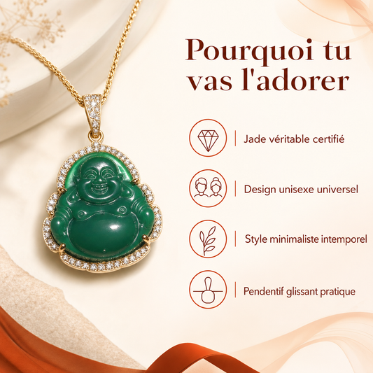 Pendentif Bouddha Jade Véritable : benefices cles