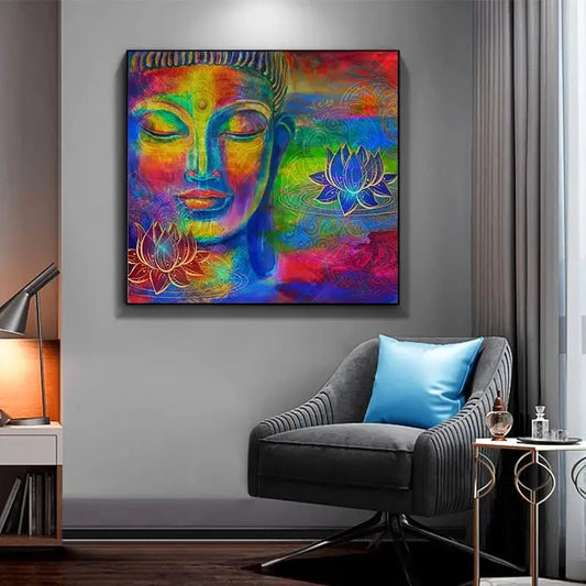 Peinture multicolore de Bouddha
