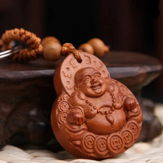 porte clé porte bonheur Bouddha rieur