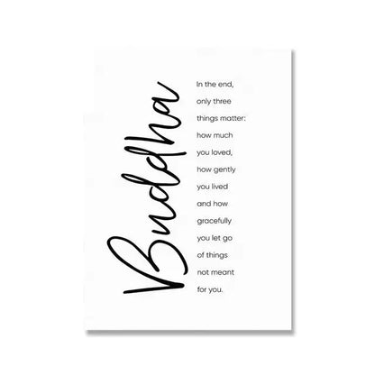 Poster Bouddha Zen - 20X30cm / Citation