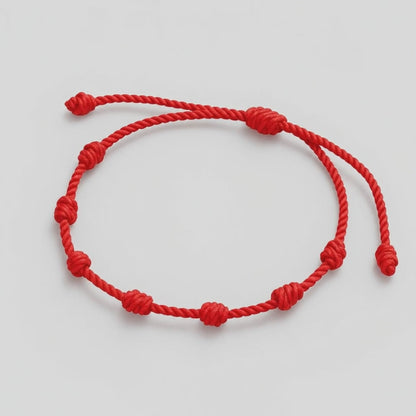 Bracelet Fil Rouge 7 Noeuds : rotation 360
