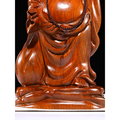 Statue Bouddha Rieur Maitreya Bois massif