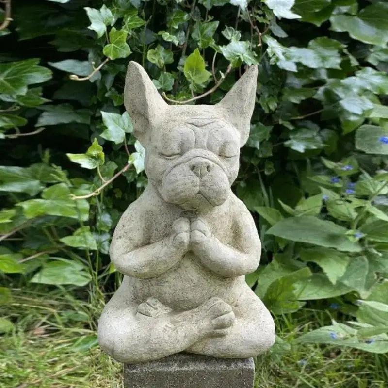 Statue Chien en méditation