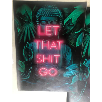 Tableau Bouddha Laisse toi aller