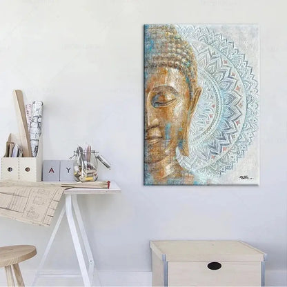 Tableau tête de Bouddha Mandala
