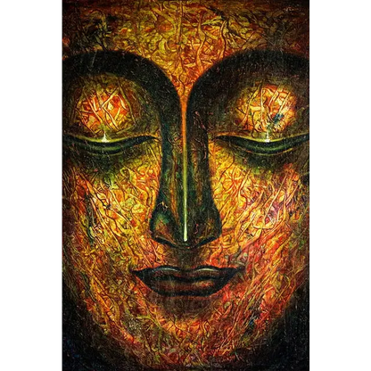 Tableau tête de bouddha Or - 20X30cm Unframed / JZ798-C