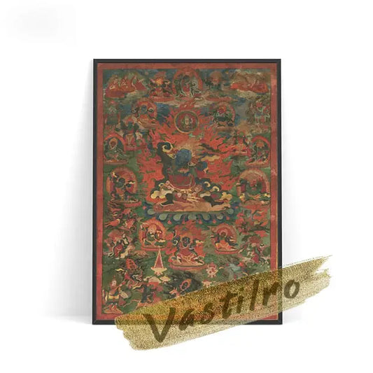 Tableau toile Thangka - 13x18cm No Frame / 06