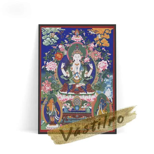Tableau toile Thangka - 13x18cm No Frame